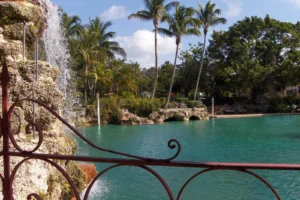 Palm-lined coral rock lagoon at Venetian Pool, one of the hidden gems in Miami locals love